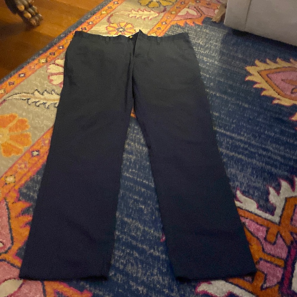 Navy blue khaki pants straight leg